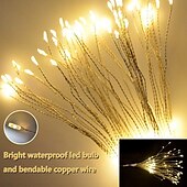voordelige Batterij String Lights-0,3 m Verlichtingsslingers Kerst Starburst-verlichting 90/120/150/180/200 LEDs EL Warm wit Koel wit Blauw Vuurwerk / Starburst Lights Bruiloft Kerst decoratie Patio 5 V