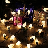 abordables Guirlandes lumineuses à brancher-lumières de Noël 16,4 pieds 50 LED C6 lumières de Noël 5 m avec fonction de synchronisation prise étanche et connectable pour la décoration de jardin de fête à la maison décorations de Noël en plein