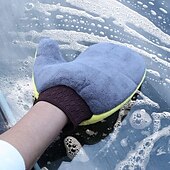 preiswerte Auto-Reinigungswerkzeug-2 Stück Autopflege Reinigungsbürsten Polierhandschuh Bürste Wolle Autowaschhandschuh Autowaschschwamm Wachshandschuhe Autozubehör