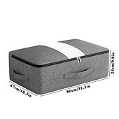 cheap Clothing &amp; Closet Storage-Bed Bottom Storage Bag, Clothes Quilt Storage Bag with Transparent Window, Foldable Large Capacity Wardrobe Organizer Bag