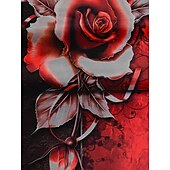 cheap Floral tee-Women&#039;s Plus Size Lace Shirt Going Out Tops Eyelet top Elegant Vintage Daily Floral Butterfly Lace Print Cold Shoulder Long Sleeve Regular Tops V Neck Off Shoulder Party Going out Club Red