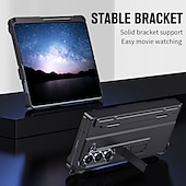 abordables Carcasas Samsung-Funda para teléfono Samsung Galaxy Z Fold 6 Z Fold 5 Z Fold 4 Z Fold 3 cubierta trasera con soporte de pie con protector de pantalla magnético color sólido PC