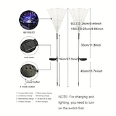 economico Luci paesaggistiche-1 confezione di fuochi d&#039;artificio decorativi natalizi a 8 funzioni ad energia solare, luce da prato montata a pavimento, matrimonio festivo, lampada decorativa impermeabile per esterni di Halloween