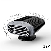 cheap Car Heating Equipment-150W Car Heater Electric Cooling Heating Fan 12V Electric Dryer Windshield Defogging Demister Defroster Cigarette Lighter