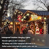 voordelige Batterij String Lights-0,3 m Verlichtingsslingers Kerst Starburst-verlichting 90/120/150/180/200 LEDs EL Warm wit Koel wit Blauw Vuurwerk / Starburst Lights Bruiloft Kerst decoratie Patio 5 V