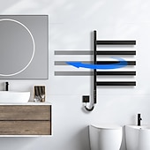 economico Portasciugamani-radiatore scaldasalviette elettrico, portasalviette elettrico a parete, scaldasalviette smart a temperatura costante con rotazione 180°, accessori bagno radiatore riscaldato, scaldasalviette elettrico