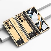 billige Samsung-etui-telefon Etui Til Samsung Galaxy Z Brett 6 Z Fold 5 Z Fold 4 Z Fold 3 Med Magsafe med stativ og skjermbeskytter Støtte trådløs lading PC PU lær