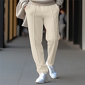 economico Pantaloni della tuta-Per uomo Nido d&#039;ape Pantaloni della tuta Pareggiatore Pantaloni Pantaloni della tuta a gamba dritta A cordoncino Vita elastica Liscio Comfort Traspirante Informale Giornaliero Per eventi Sportivo Di