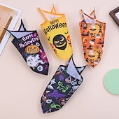 baratos Bandanas e Chapéus-Cachorros Gatos Bandana de Cachorro Acessórios para babadores triângulo Moda Engraçado Respirável Macio Lavável Confortável Festa dia das Bruxas De Cama Casual / Diário Festival Roupas para cães for