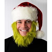 levne santa klobouk a doplňky-Ježíšek Grinch Santa čepice Pro páry Pánské Dámské Unisex Vánoce Karneval Štědrý večer Vánoce Klobouk