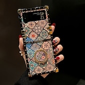 cheap Samsung Cases-Phone Case For Samsung Galaxy Z Flip 5 Z Flip 4 Z Flip 3 Handbag Purse Flip Flip with Adjustable  Neck Strap Kickstand Butterfly PC