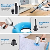 cheap Cleaning Supplies-3-in-1 Handheld Vacuum Cleaner Battery, Wireless Mini Handheld Vacuum Cleaner, Portable Car Vacuum Cleaner Wet and Dry with Washable Filter, Powerful Handheld Vacuum Cleaner for Car, Office