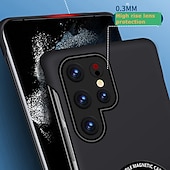 baratos Capa Samsung-Case para telefone para Samsung Galaxy S24 S23 Ultra Plus S22 S21 S20 Plus Ultra S10 S9 Plus capa traseira com suporte Magsafe carregamento sem fio fosco retro PC