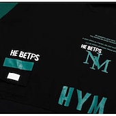 cheap Sets-2 Pieces Kids Boys Hoodie &amp; Pants Outfit Graphic Letter Long Sleeve Pocket Set Outdoor Fashion Cool Spring Fall 7-13 Years Black Dark Green