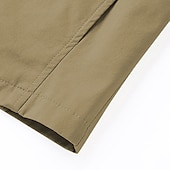 economico Giubbotti Cargo-Per uomo Giacca da lavoro Da tutti i giorni Da mare Duraturo Tasca con cerniera Autunno Inverno Tinta unita / tinta unita Comoda Comodo Bavero Standard Nero Verde Kaki Giacca