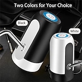 abordables Électroménager-Pompe à bouteille d&#039;eau 1 pièce, pompe à bouteille d&#039;eau électrique, pompe à eau potable automatique rechargeable par USB pour bouteilles universelles de 3 à 5 gallons, distributeur d&#039;eau de camping portable