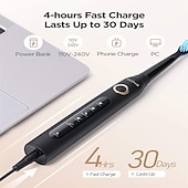 economico Spazzolino Elettrico-Spazzolino elettrico sonico ricaricabile USB FW-507 spazzolini elettrici impermeabili testine sostitutive per adulti regalo di San Valentino