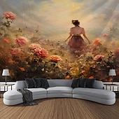 tanie zabytkowe gobeliny-vintage kwiatowy kobiety wiszące gobelin wall art duży gobelin mural wystrój fotografia tło koc zasłona strona główna sypialnia dekoracja salonu