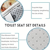 クリスマス雪の結晶シャワーカーテン、滑り止めラグ、トイレ蓋カバー&バスマット、メリークリスマスバスルーム装飾、防水シャワーカーテン、フック12個付き、クリスマスデコレーション。 お買い得  Christmas Bath-クリスマス雪の結晶シャワーカーテン、滑り止めラグ、トイレ蓋カバー&バスマット、メリークリスマスバスルーム装飾、防水シャワーカーテン、フック12個付き、クリスマスデコレーション。