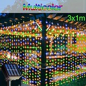 billige Soldrevet-1 stk solar led gardin krans på vinduet utendørs vanntette eventyrlys 8 lysmoduser for festival nyttår dekor led lys juledekorasjon, halloween dekorasjoner lys utendørs skinn