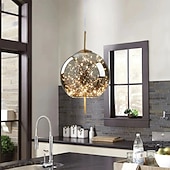 tanie Światła wysp-Żyrandol z kryształkami gipsowymi, metalowy, led, globle design, lampa wisząca, nordycki, luksusowy, nowoczesny, kreatywny, wiszący bar, sypialnia, lampka nocna, gabinet, lampa wisząca