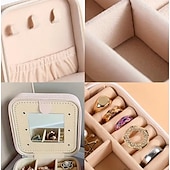 cheap Travel Bags-1PC Jewelry Box Waterproof Portable Mini Wearable leatherette PU(Polyurethane) PU Leather For Women&#039;s Casual Portable