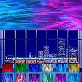 economico Lampada proiettore e proiettore laser-Luce del proiettore Altoparlante Bluetooth Controllato da remoto Matrimonio Feste Regalo Multicolore