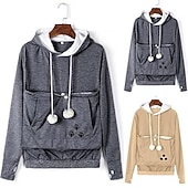 economico Abbigliamento e Accessori per Cani-felpa con cappuccio da donna novità felpa con cappuccio per animali domestici felpa con cappuccio cane gatto porta cappotto top con cappuccio con ampia tasca per gli amanti degli animali (grande,