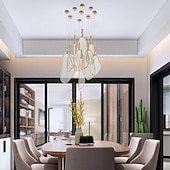 economico Luci Isola cucina-lampada a sospensione a led cluster design in metallo 45/60cm lampadari stile minimalista led lampada a sospensione sala da pranzo comodino plafoniera 110-240v