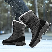 お買い得  冬と雪のブーツ-ファー裏地付きメンズ断熱冬用スノーブーツ - 寒い天候や雪の降る条件に適した防水、滑り止めアウトドアブーツ