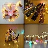 economico Striscie luci a batteria-elegante festa di nozze ricevimento 20 confezioni luci per bottiglie di vino 2m con tappo di sughero – mini luci a led a batteria per fai da te casa giardino festival decor