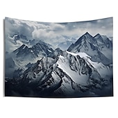 abordables paisaje tapiz-Tapiz colgante de montaña nevada, arte de pared, tapiz grande, decoración mural, fotografía, telón de fondo, manta, cortina, decoración para el hogar, dormitorio y sala de estar