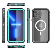 Недорогие Чехлы для iPhone-Чехол для iPhone 15 Pro Max Plus iPhone 14 Pro Max Plus iPhone 13 Pro Max водонепроницаемый чехол со съемной защитой полнрошного двойного стороннего доспеха ABS+PC