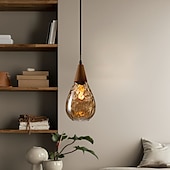halpa Saarivalot-1-valo 30cm massiivipuinen lasiriippuvalaisin led tyylikäs yksimuotoinen saari valot modernit ravintolakaupat / kahvilat olohuoneen valot 220-240v 110-120v
