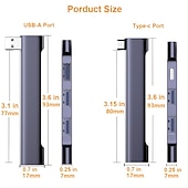 cheap USB Hubs-4-Port USB C Hub Adapter with 60W Power Delivery - Perfect for MacBook Pro/Air iPad Pro Dell Chromebook &amp; More