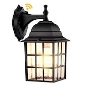 baratos luzes de parede ao ar livre-do anoitecer ao amanhecer lâmpada de parede externa luzes de varanda de montagem na parede com sensor iluminação de parede externa lâmpada de parede antiferrugem lanterna de parede à prova d&#039;água