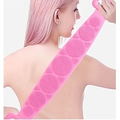  1pc Silicone Body Scrubber Shower Brush Bath Exfoliating Brush Belt Back Scrub Body Cleaner Cleaning Strap Bathroom Accessories