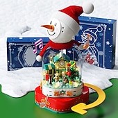 cheap Building Toys-Festival Series Crystal Festival Tree Building Blocks Toy Crystal Festival Tree Music Box Creative Puzzle Assembly Toys Festival Gift Halloween/Thanksgiving Day/Festival gift