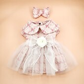ieftine Rochii-Câini Pisici Rochii Modă Drăguţ Iarnă Απαλό Lavabil Comfortabil În aer liber Petrecere Zi de Naștere Îmbrăcăminte pentru câini for Bichon Frise Pudel Pomeran un Animalut Fluture