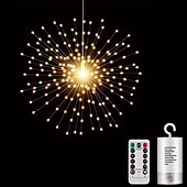 voordelige Batterij String Lights-0,3 m Verlichtingsslingers 200 LEDs EL Warm wit Koel wit Blauw Vuurwerk / Starburst Lights Vakantie Bruiloft Kerst decoratie 5 V