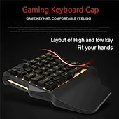 cheap Keyboards-Mini Colorful RGB Backlit One-Handed Gaming Keyboard Game Comfortable Left Hand Game Keypad and Mouse for LOL CS PC PS4 Xbox Gamer