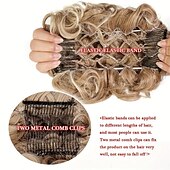 economico Chignon-Chignon Chignon A cordoncino Capelli sintetici Pezzo di capelli Estensione capelli Liscio Feste Giornaliero Serata e festa A1 A2 A3