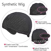 cheap Synthetic Trendy Wigs-Daily Use 20inch Body Wave Synthetic Heat Resistant Hair Replacement Wigs Halloween Cosplay Wig 80s90s Mullet Wigs for Women Mullet Pixie Cut Wig With Bangs Christmas Party Wigs