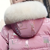 billiga Girl&amp;#39;s Downs &amp;amp; Pufferjacka-Barn Flickor Ner Pufferjacka för barn Aktiv Dragkedja Skola Täcka Ytterkläder 4-13 år Vinter Leopardlila leopardmönstrat*grönt Leopardmönstrat*rosa