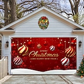 お買い得  屋外装飾-クリスマスガレージドアバナー、屋内屋外クリスマス休暇、幸せな背景、装飾カバー、クリスマス新年あけましておめでとうございますバナー、大型ドアカバー、クリスマス装飾