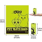 billige Børsteutstyr til hund-1 stk kjæledyr søppelposer maisstivelse biologisk nedbrytbare hundegjødselposer komposterbar fekal oppsamlingspose dispenser
