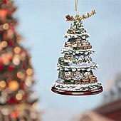 お買い得  装飾品-クリスマス装飾雪だるまクリスマスツリーペンダントクリエイティブ 2d アクリル装飾ぶら下げ装飾品農家の装飾