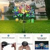 ieftine Lumini de cale și lanterne-1 buc 3 W Lumini Solare LED Lumini și felinare ale căii Alimentat solar Crăciun decor de nunta Alb Cald Alb Rece Albastru 5 V 200/150/120/90 LED-uri de margele