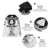 abordables Sudaderas con capucha para hombre-Wishine sudaderas con capucha unisex impresión digital 3d película de terror payaso sudadera pulóver top negro xl tops de calavera