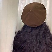 billige Hatter-1 stk trendy tilfeldig brun britisk beret med bokstav lappet for kvinner høst vinter maler fedorahatt